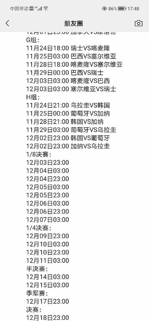 世界杯赛程全面解析与详细介绍